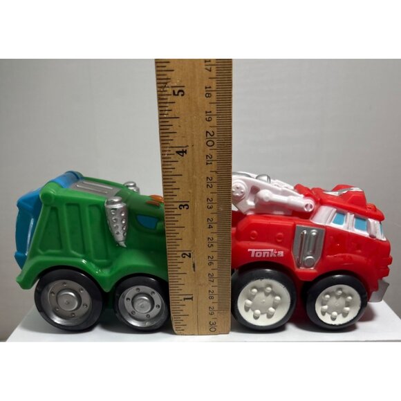 Tonka Chuck and Friends Rowdy Garbage Truck & Boomer Firetruck Mini Toy Set - Picture 7 of 10